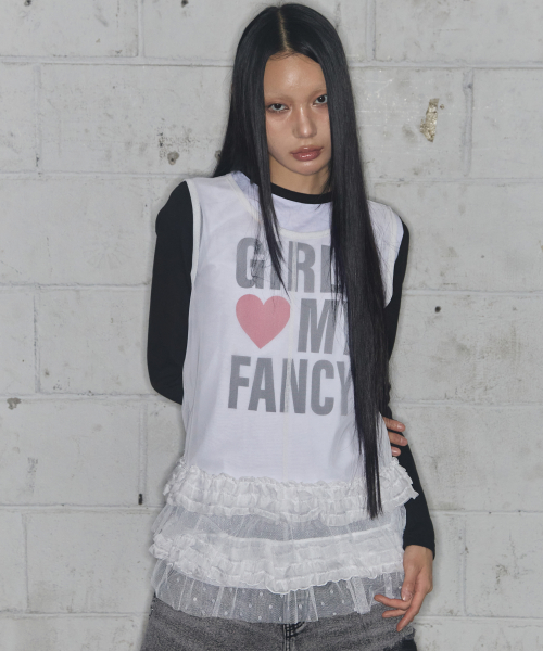 DOT LAYERED DRESS (WHITE)_F24ZD880