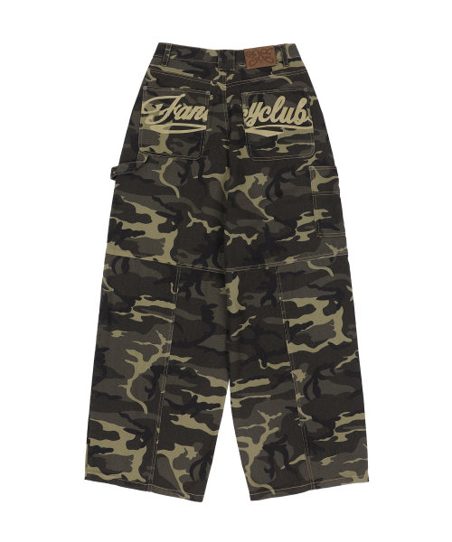 CARPENTER LETTERING DENIM PANTS (KHAKI CAMO)_F24ZD884