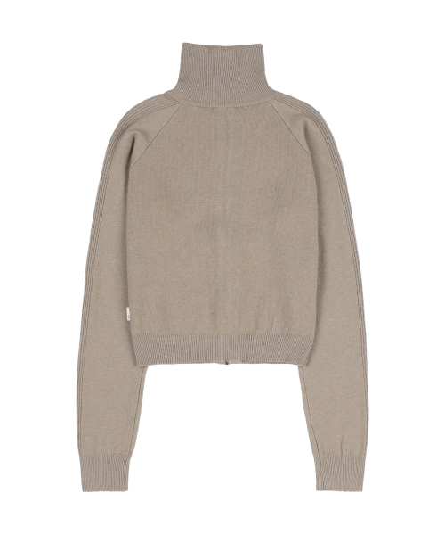 REGLAN SYMBOL KNIT ZIP-UP (MOCHA)_F24ZA962