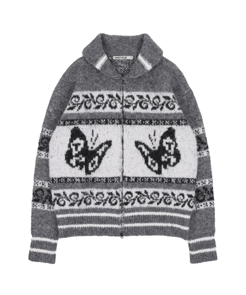 PEPE COWICHAN KNIT ZIP-UP (GRAY)_F24ZA960