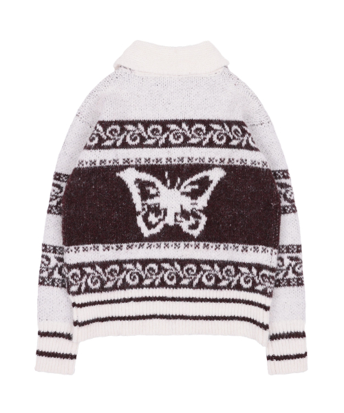 PEPE COWICHAN KNIT ZIP-UP (IVORY)_F24ZA960