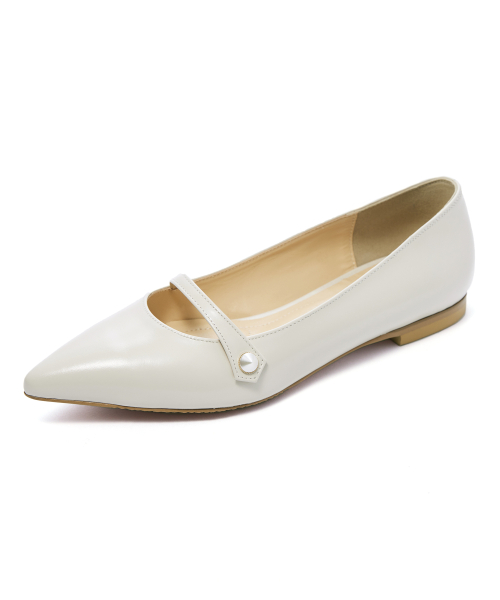 Pearl Stiletto Flat [Vanilla]