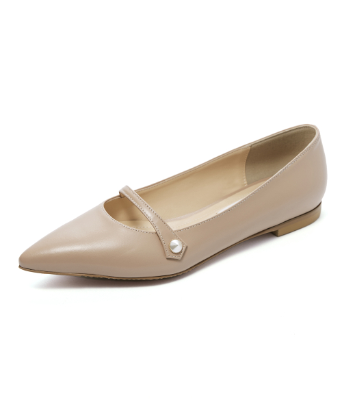 Pearl Stiletto Flat [Skin Beige]