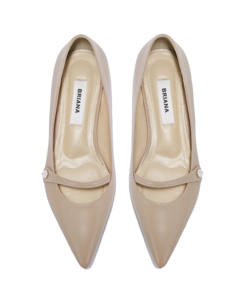 Pearl Stiletto Flat [Skin Beige]