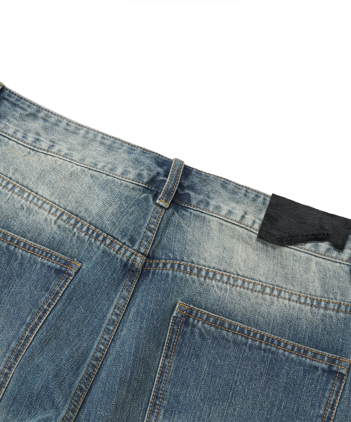 Back Snap Denim Parachute Pants