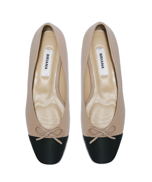 Two-tone Combi Flat Shoes [Skin Beige]
