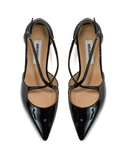 Audrey X-Stiletto Flat_Black Patent