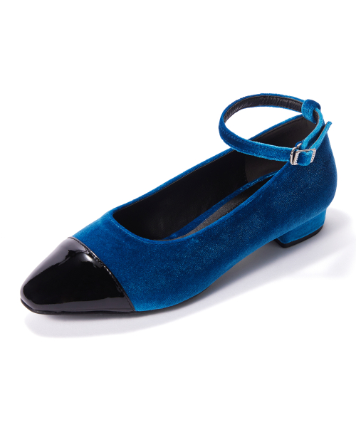 Velvet Ballerina Flat [Ocean Blue]