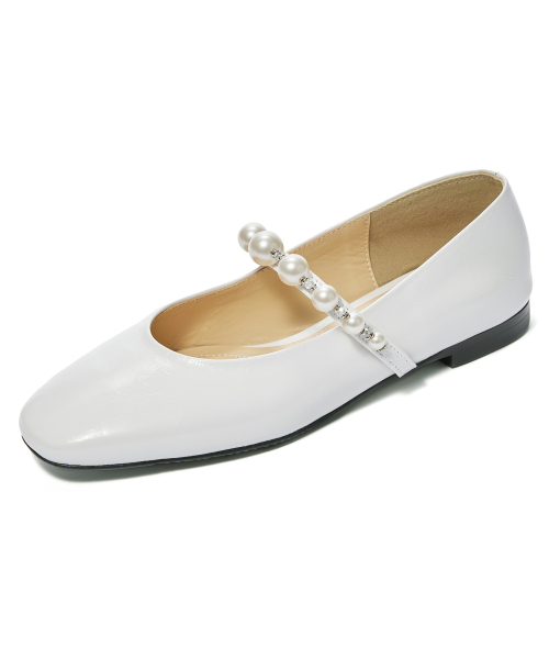 My Pearl Flat Shoes [White]