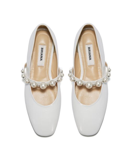 My Pearl Flat Shoes [White]