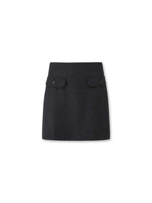 여성) 울 블렌드 미니 스커트_MSE4RS2202