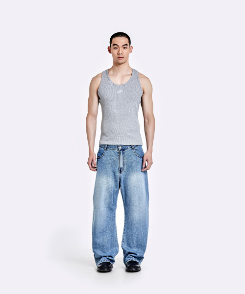 Basic curve sleeveless - Grey