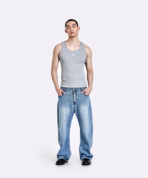 Basic curve sleeveless - Grey