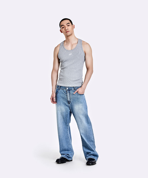 Basic curve sleeveless - Grey