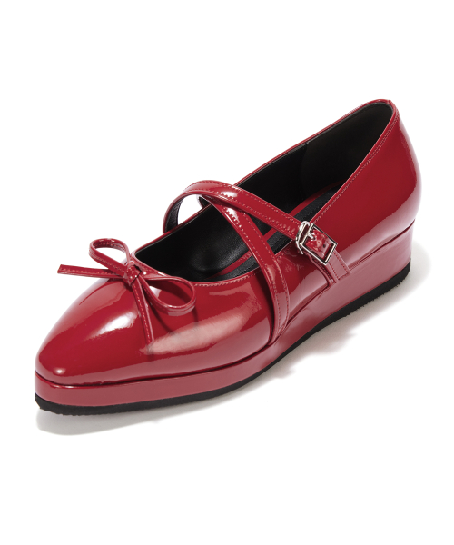 Ribbon Maryjane Shoes [Red Patent]