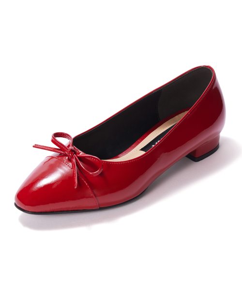 The Ribbon Flat [Red Patent]