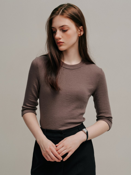 DELPHIN woolen T-shirt_4colors