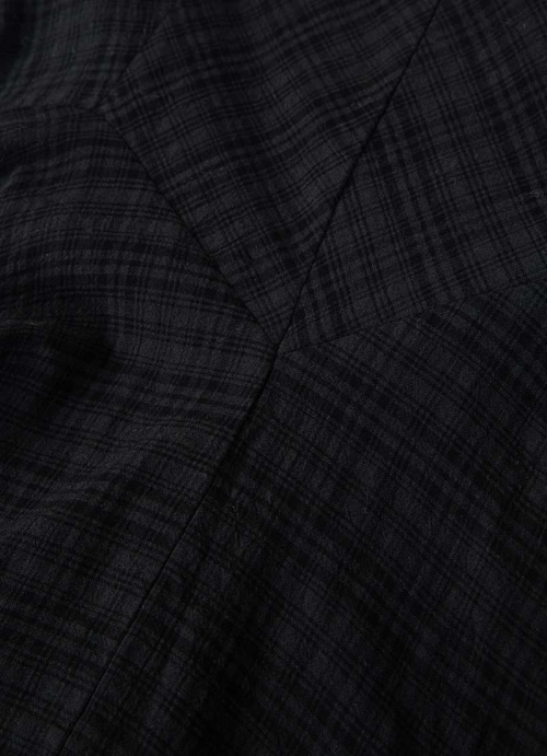 LONDON CHECK MIDI SKIRT / BLACK