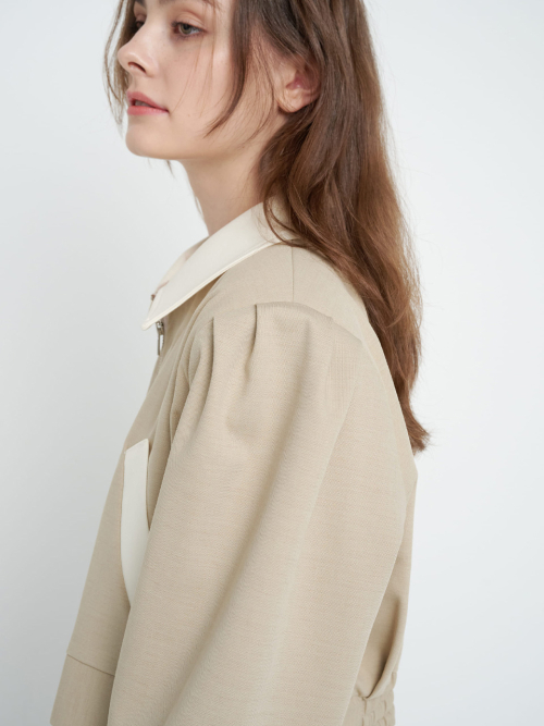 BULD POINTED WOOL JACKET / BEGIE