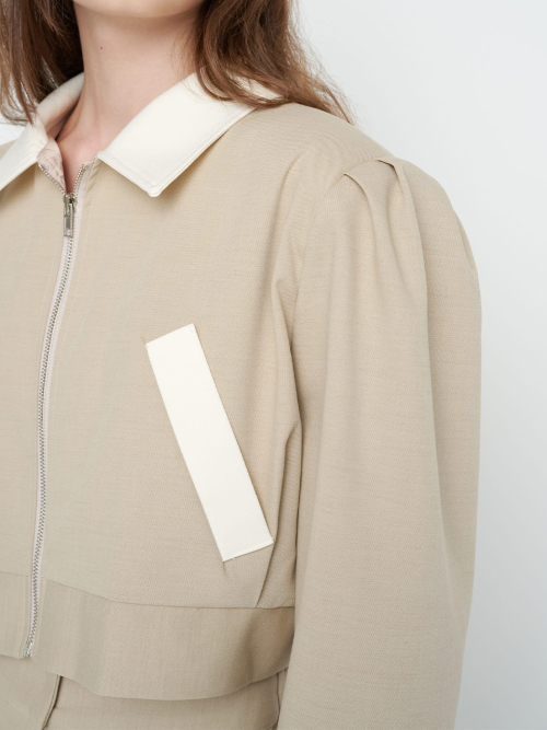 BULD POINTED WOOL JACKET / BEGIE