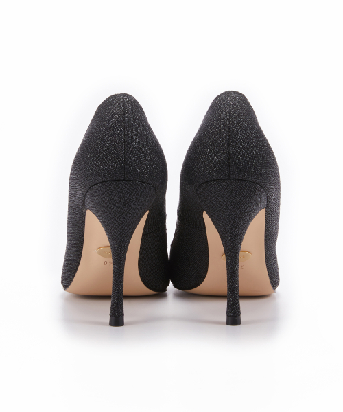 Crystal Stileto [Black Saffiano]