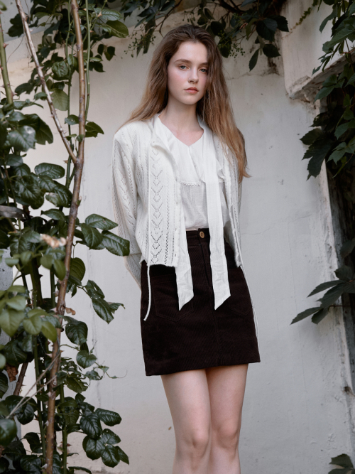 MEROY corduroy mid skirt_2colors