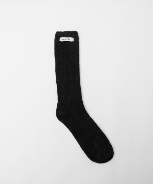 WOOL LONG SOCKS BLACK