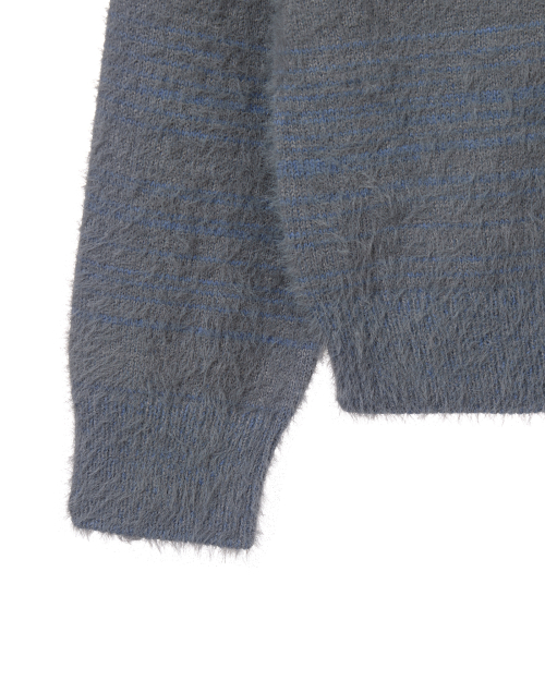 WEB LOGO HAIRY KNIT [SMOKY BLUE]