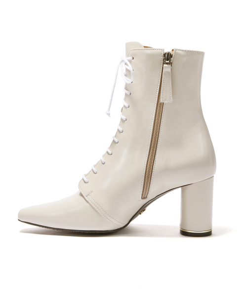 Glossy Lace-Up Boots [Vanilla]