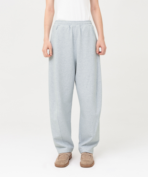 W Baggy Sweat Pants, Light Grey