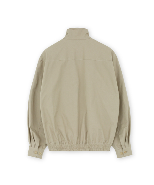 W Stand Collar Blouson, Stone