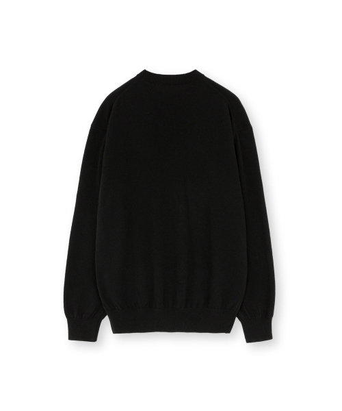 Extra Super Fine Crewneck Knit, Black