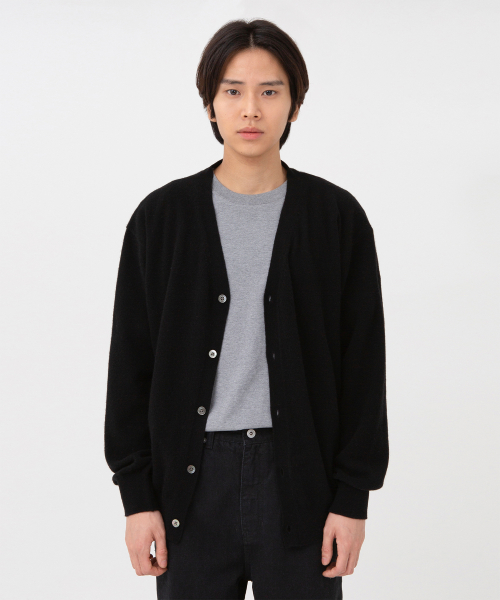 Cashmere V Neck Cardigan, Black