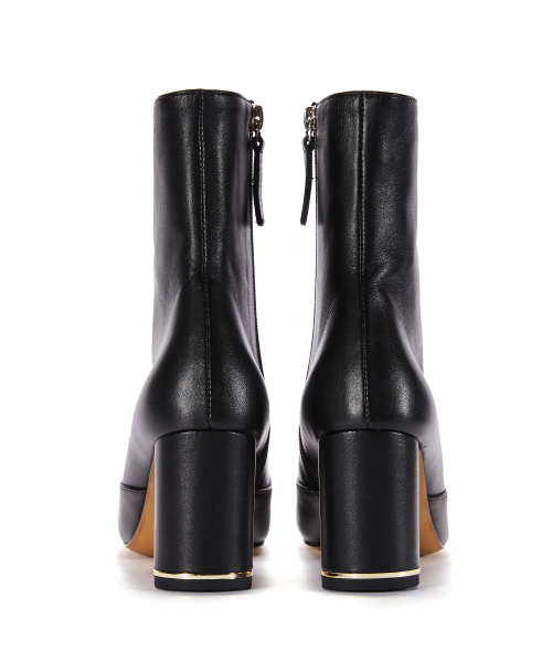 Block Half Boots [Black]
