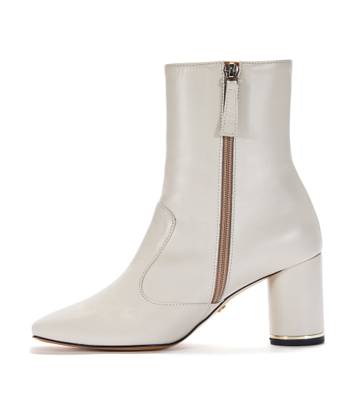 Block Half Boots [Cream]
