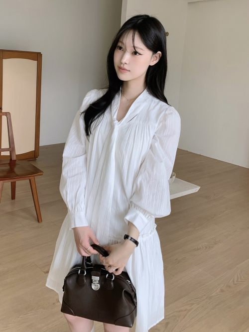 DARLENE bow neck dress