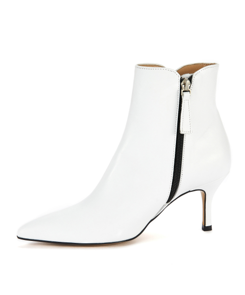Line ankle boots [White]