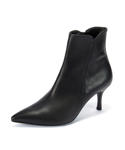 Line ankle boots [Black]