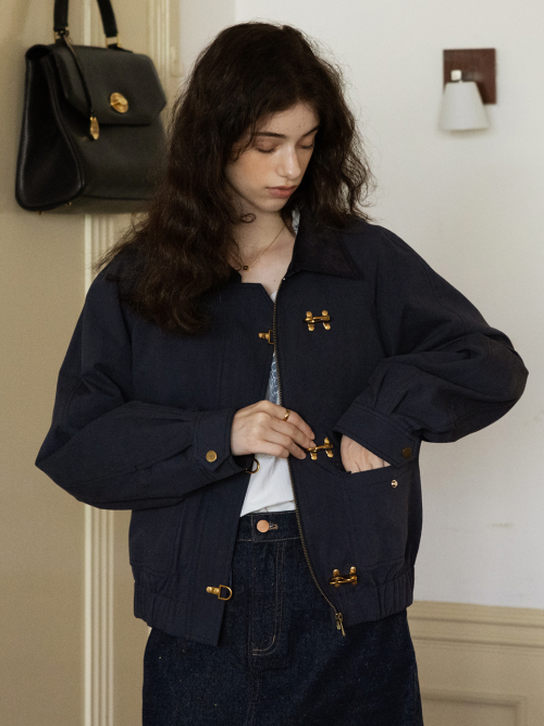 GINNY detachable 3M Thinsulate vest bomber jacket_navy