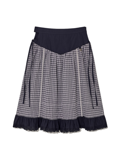 AMELIA TIERED RUFFLE SKIRT (COTTAGE BLUE)
