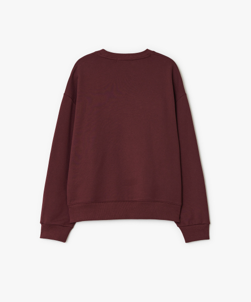 Sunburn Logo Patch Sweatshirt, BURGUNDY