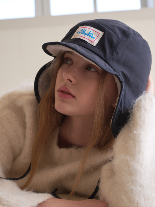 Sprinkle Teddy Reversible Trooper Hat (Navy)