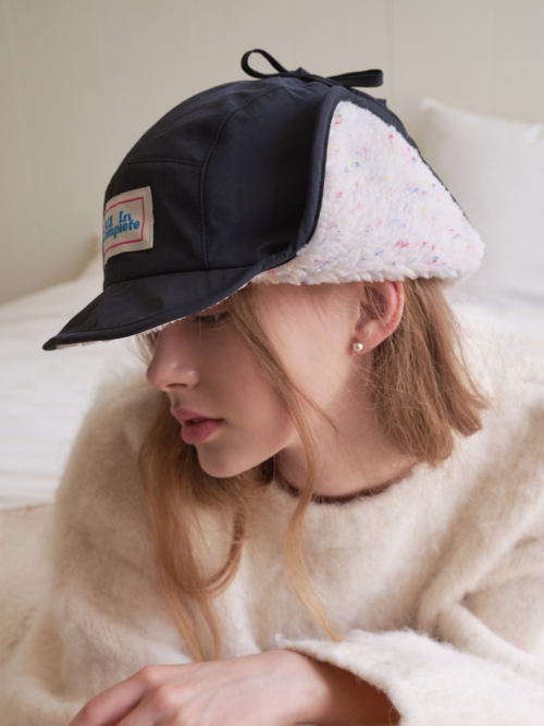 Sprinkle Teddy Reversible Trooper Hat (Navy)