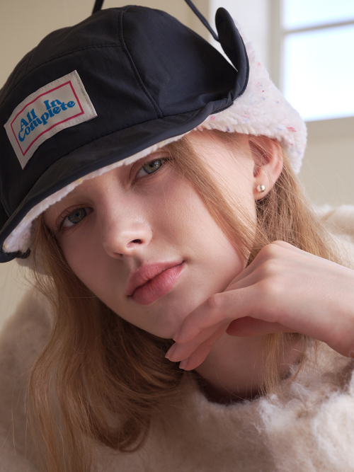 Sprinkle Teddy Reversible Trooper Hat (Navy)