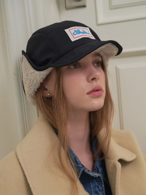 Sprinkle Teddy Reversible Trooper Hat (Navy)