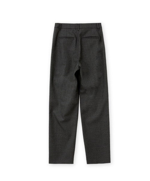 W One Tuck Pants, Charcoal