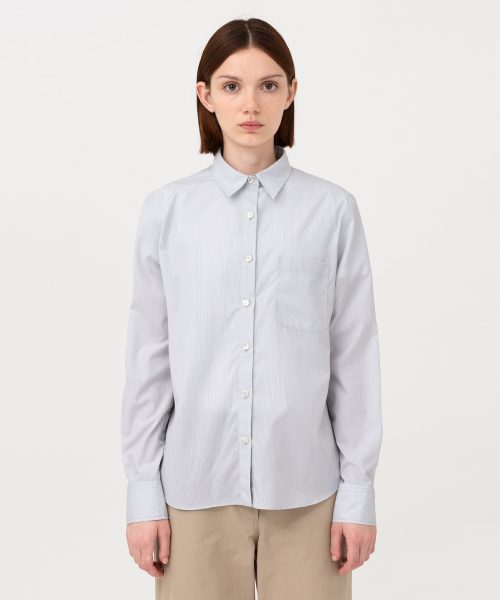 W Steady Shirt, Pink Stripe