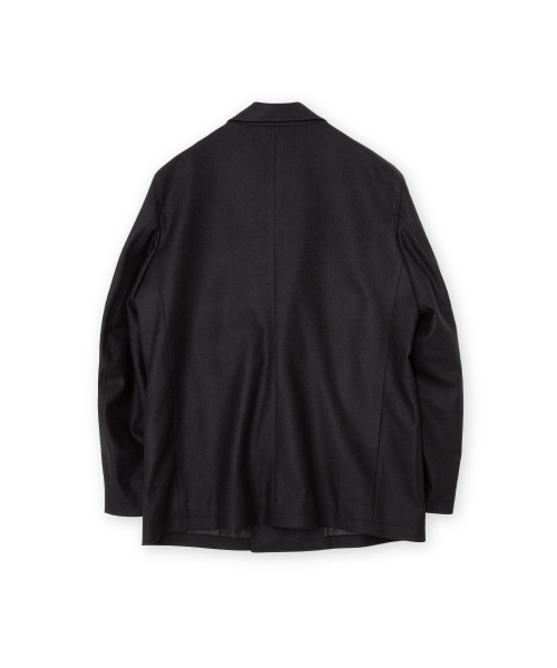 Pure Wool Double Breasted Jacket, Black