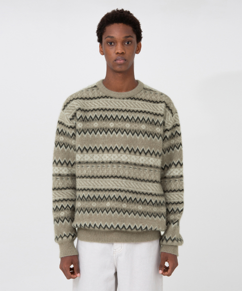 Fair Isle Sweater, Beige
