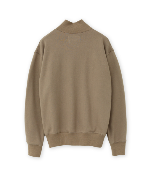 Soft Sweat Half Zip Up, Light Brown
